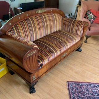 Autumnal Beidermeier Sofa | Reupholstery Company | John Reed & Son