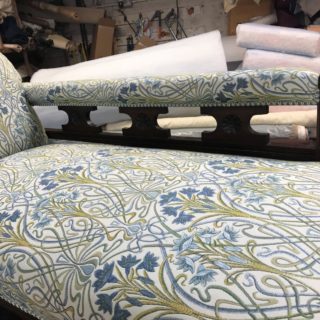 Edwardian Chaise Lounge Fabric | Furniture Repairs | John Reed & Son